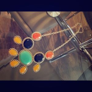 Multi-color statement necklace